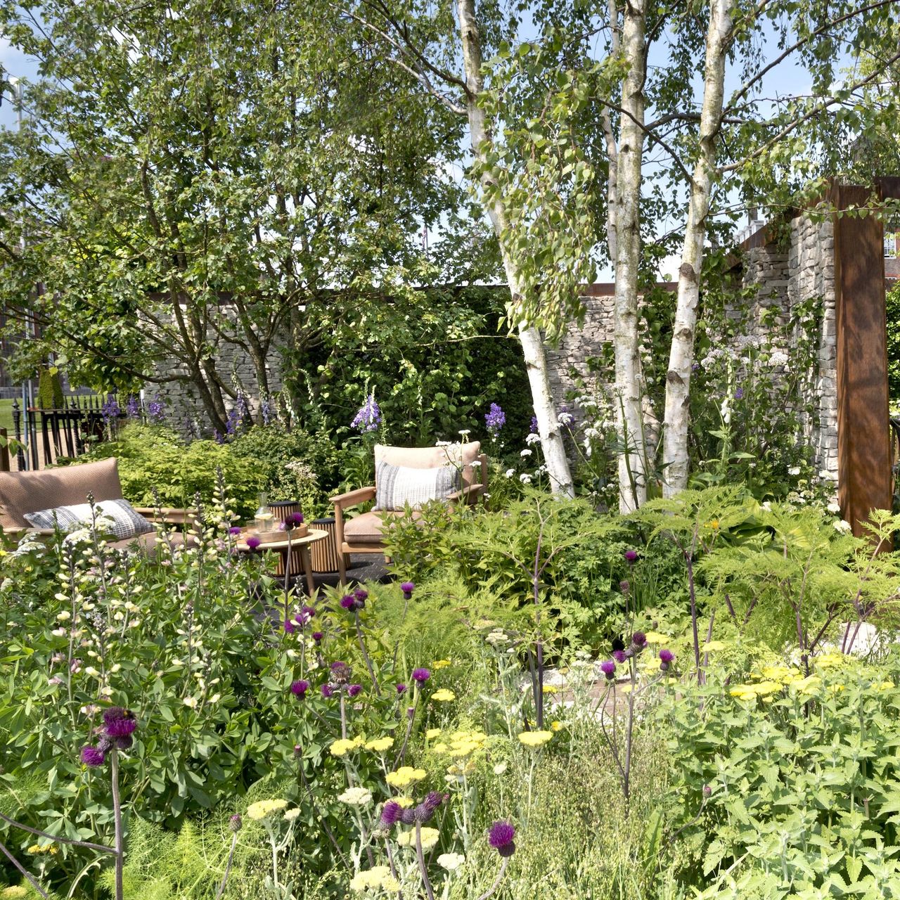 The 'money doesn't grow on trees garden' at 2024 Chelsea Flower Show