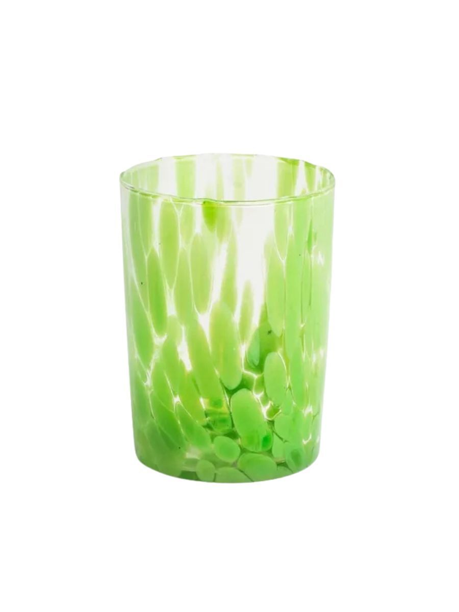 Green speckled glass